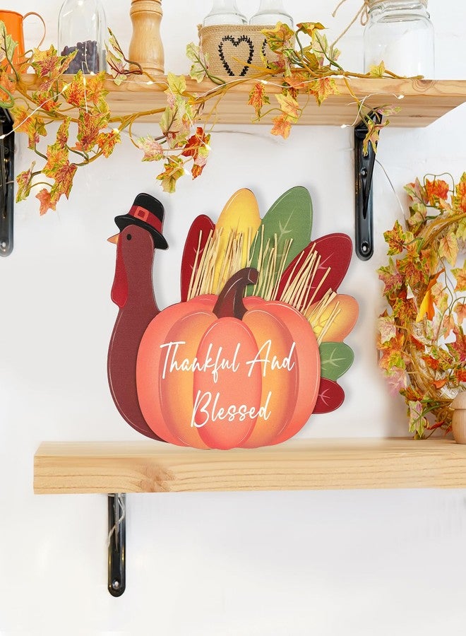 Yewfold Thanksgiving Decoration Wooden Tabletop Decor Thanksgiving Standing Turkey for Home Kitchen Office Fall Harvest Festival Decoration (Turkey) - Image 4